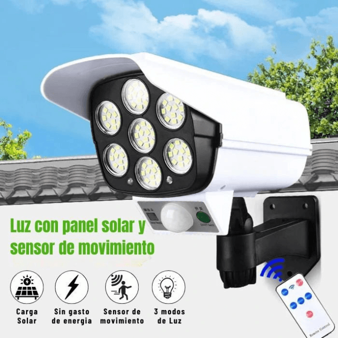 CamGuard Pro Solar - Cámara falsa con luz que disuade intrusos