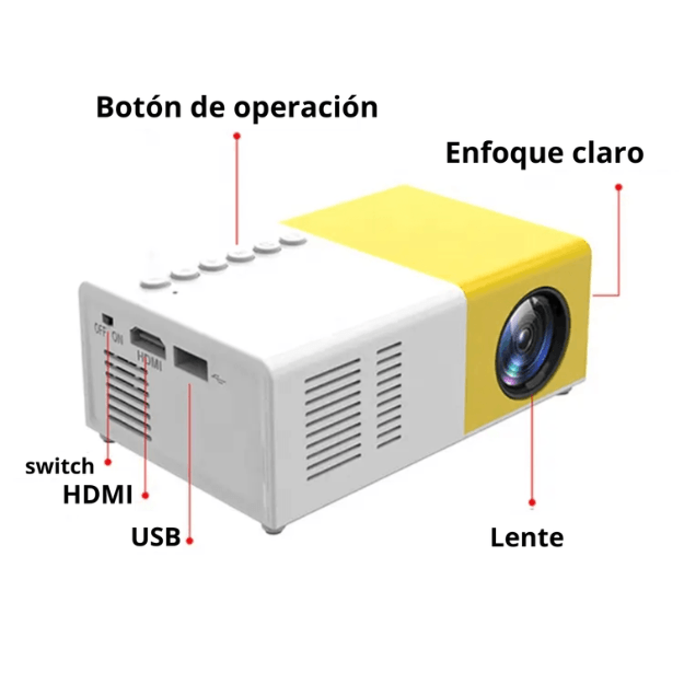 CinemaGo Pro® - Mini Proyector para Ver en Grande Donde Quieras