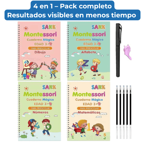 Sank Magic® – Pack Libros Mágicos Montessori Reutilizables