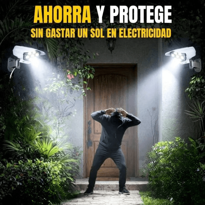 CamGuard Pro Solar - Cámara falsa con luz que disuade intrusos