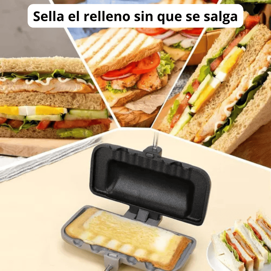 QuickPress Pro® - Sándwich caliente y crujiente en segundos