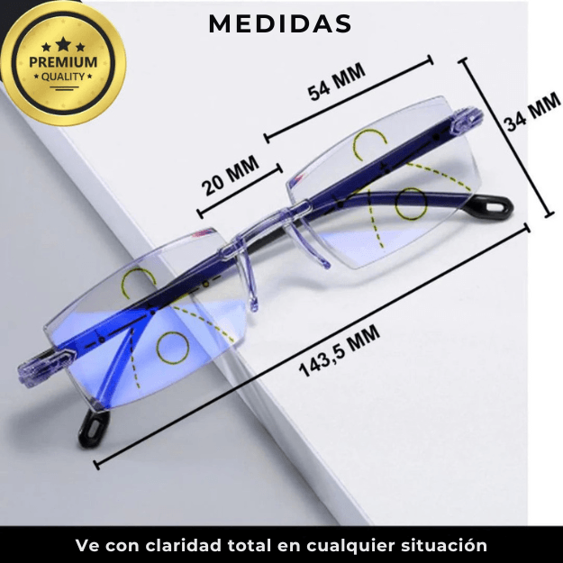 FocoTotal TR90 - Gafas 2x1 cerca y lejos sin cambio