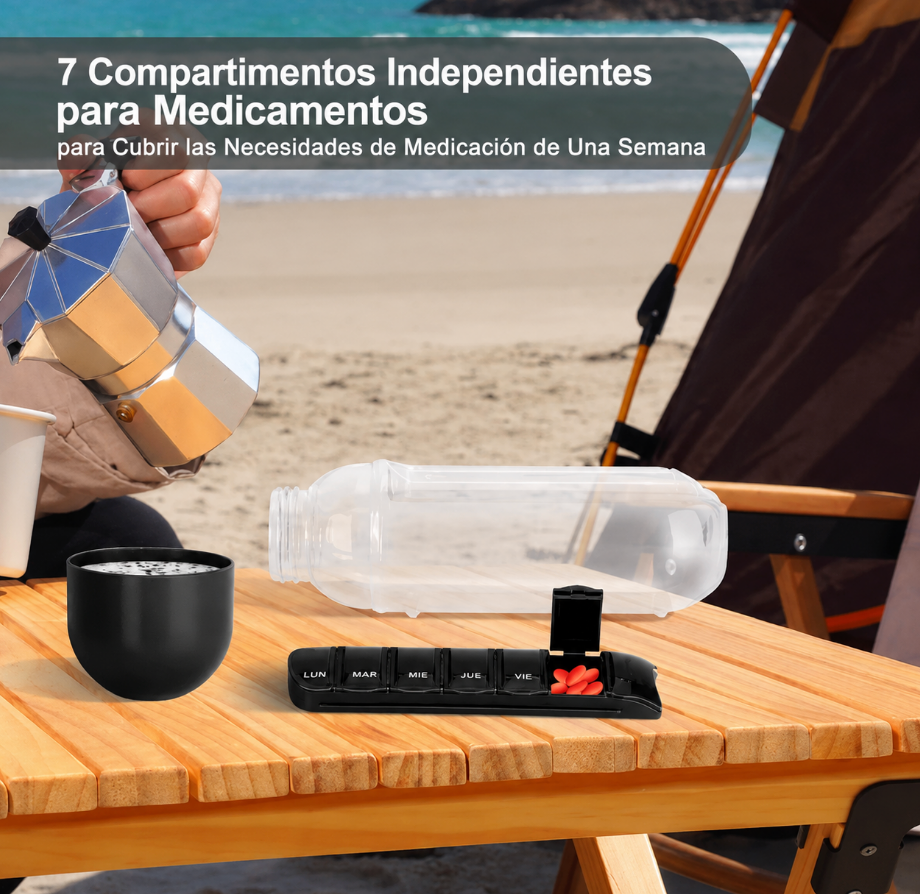 HidraMax Pro® - Botella Pastillero 2x1