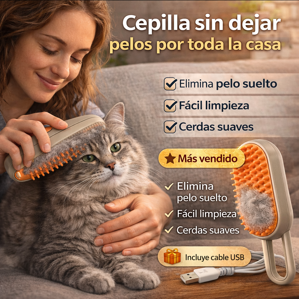 FurClean Pro® - Cepillo a Vapor que evita pelo volando al cepillar