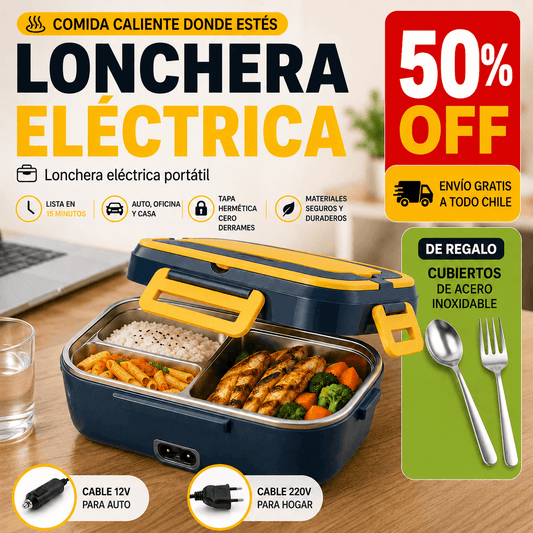 LunchGo® - Lonchera Eléctrica de Acero Inoxidable.
