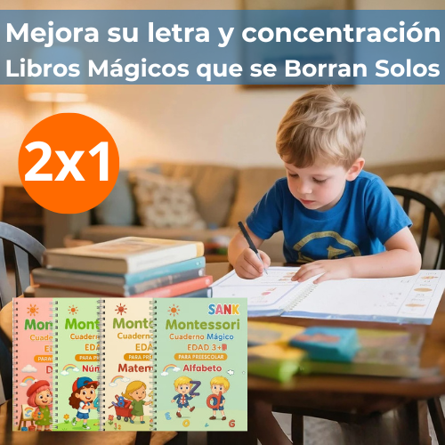Sank Magic® – Pack Libros Mágicos Montessori Reutilizables