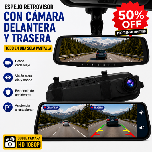 DriveVision® - Espejo Retrovisor con Cámara