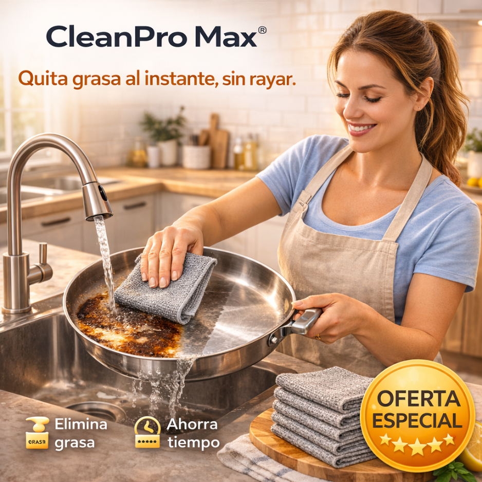 CleanPro Max® – Paños Antiadherente para limpiar sin esfuerzo y sin rayar