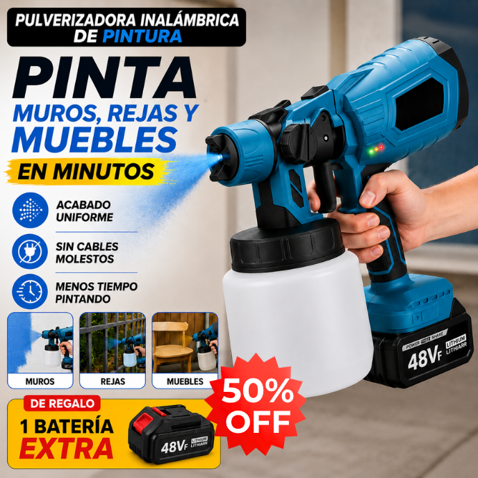PaintMax® - Pulverizadora Inalámbrica para Pintar